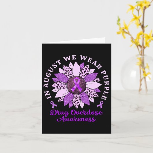 私たち威厳がある衣服紫ひまわり薬オーバードーズ戦争 カード (黄色い花)