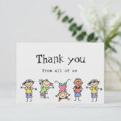 私たち子供たちから心からの感謝を（直訳：私たち子供たちから感謝を）アニメ・マンガ・ゲーム・楽しい サンキューカード (スタンド正面)