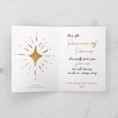 私たち子供は手書きの生まれ金ゴールドクリスマス シーズンカード (内部)