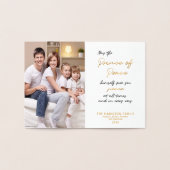 私たち子供は手書きの生まれ金ゴールドクリスマス 箔カード (内部)