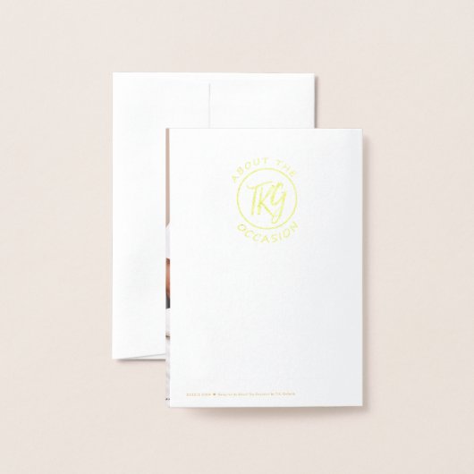 私たち子供は手書きの生まれ金ゴールドクリスマス 箔カード (裏面封筒付き)