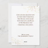 私たち子供は聖書聖句生まれのクリスマスフラット シーズンカード (裏面)