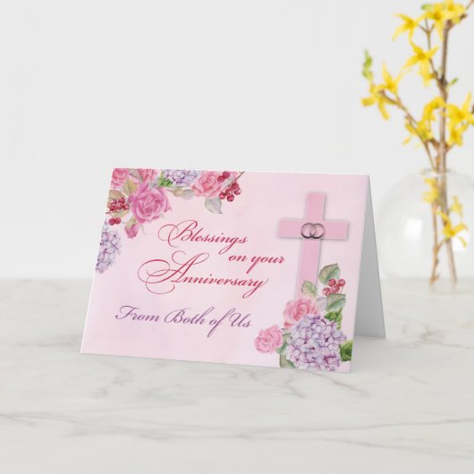 私たち宗教の記念日結婚リングや輪 カード (黄色い花)