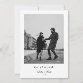 私たち式は挙げずに Modern Minimalist の写真とメッセージを添えた手紙 案内状 (正面)