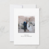 私たち式は挙げず 手書きで 誓いの言葉を綴る 結婚のお知らせ 招待状 (裏面)