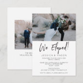 私たち式は挙げず 手書きで 誓いの言葉を綴る 結婚のお知らせ 招待状 (正面/裏面)