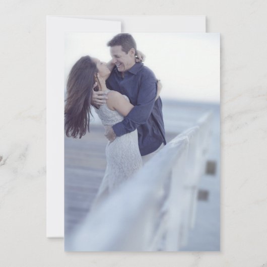 私たち式は身内のみで済ませました - 結婚のお祝いメッセージと写真付き招待状 招待状 (裏面)