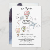 私たち式は身内のみで済ませました - 結婚のお祝い写真付き招待状 招待状 (正面/裏面)