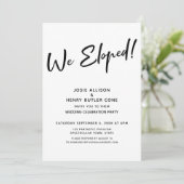 私たち式場を飛び出した!モダンな結婚披露宴 + ゴールドのストライプ 招待状 (スタンド正面)