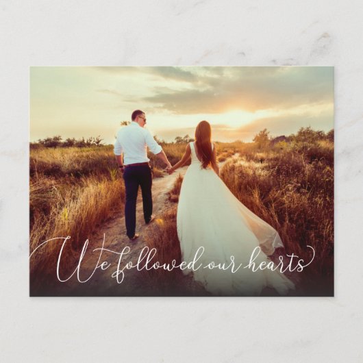 私たち後を追のハートは写真を飛び出した 案内ポストカード (正面)