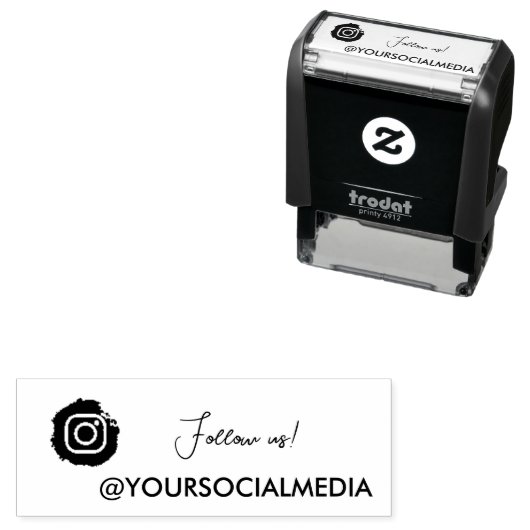私たち後を追のInstagramアドレスソーシャルメディアアイコンSelf セルフインキングスタンプ (インサイチュ)