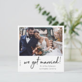 私たち得の写結婚した真のお知らせ 招待状 (スタンド正面)