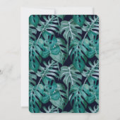 私たち得の熱帯結婚した緑の結婚式 招待状 (裏面)