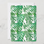 私たち得の熱帯結婚した緑の結婚式 招待状 (裏面)