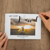 私たち得の結婚した発表はがき ポストカード