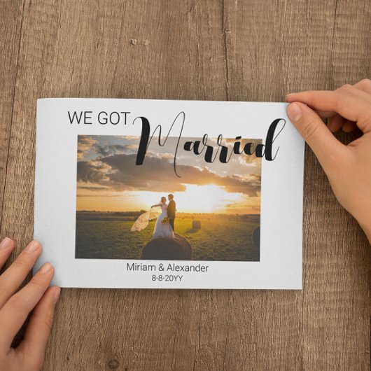 私たち得の結婚した発表はがき ポストカード