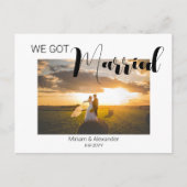 私たち得の結婚した発表はがき ポストカード (正面)