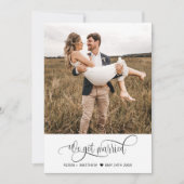 私たち得は結婚した写真結婚の 案内状 (正面)