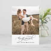 私たち得は結婚した写真結婚の 案内状 (スタンド正面)