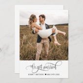 私たち得は結婚した写真結婚の 案内状 (正面/裏面)