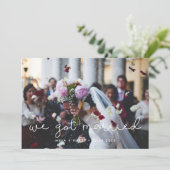 私たち得は結婚した可愛いス結婚クリプトの写真 案内状 (スタンド正面)