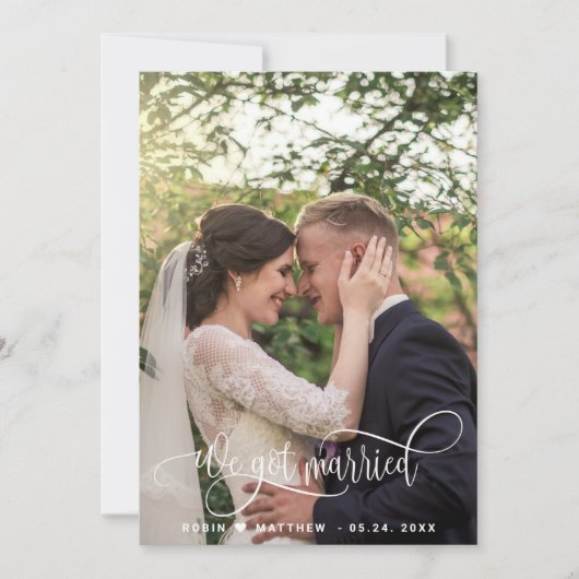 私たち得は結婚したScript Photo結婚's 案内状 (正面)