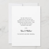 私たち得は結婚したScript Photo結婚's 案内状 (裏面)