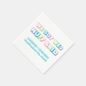 私たち得は結婚Nuffはウェディングおもしろいパーティーの好意を述べた スタンダードカクテルナプキン (角)