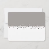 私たち得グリッター結婚したハートフォトストーンホワイト 招待状 (裏面)