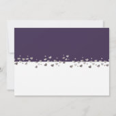 私たち得グリッター結婚したハートフォトパープルホワイト 招待状 (裏面)