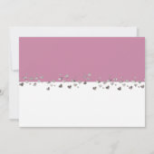 私たち得グリッター結婚したハートフォトピンクホワイト 招待状 (裏面)