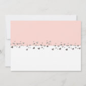 私たち得グリッター結婚したハートフォトピーチアンドホワイト 招待状 (裏面)