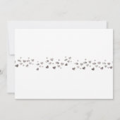 私たち得グリッター結婚したハート写真エロペメントホワイト 招待状 (裏面)