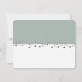 私たち得グリッター結婚したハート写真ユーカリ 招待状 (裏面)