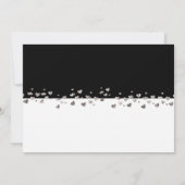 私たち得グリッター結婚したハート写真白黒 招待状 (裏面)