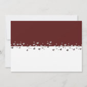 私たち得グリッター結婚したハート写真Burgundy White 招待状 (裏面)