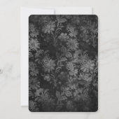 私たち得ヴィンテージブラック結婚したダマスク結婚式パーティー 招待状 (裏面)