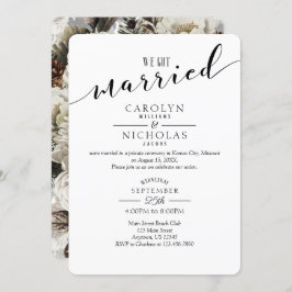 私たち得冬の花結婚した婚披露宴 招待状