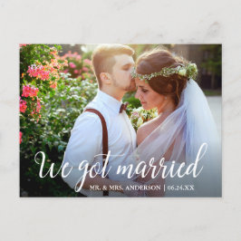 私たち得書道結婚のカップル写真 ポストカード