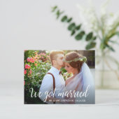 私たち得書道結婚のカップル写真 ポストカード (スタンド正面)