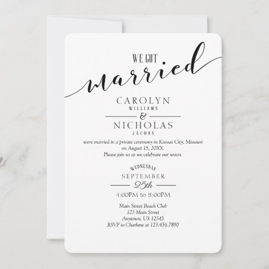 私たち得秋秋のウェディングパーティー 招待状 (正面)