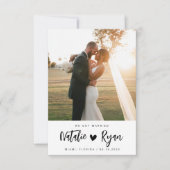 私たち得結婚したカスタムの写真結婚の発表 (正面)