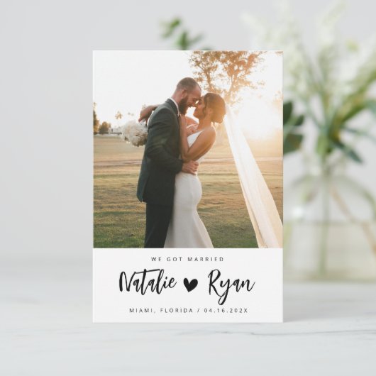 私たち得結婚したカスタムの写真結婚の発表 (スタンド正面)