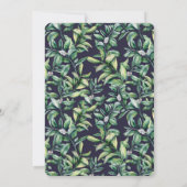 私たち得結婚したシンプルは緑の結婚式 招待状 (裏面)