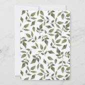 私たち得結婚したシンプルは緑の結婚式 招待状 (裏面)