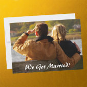 私たち得結婚した!ウェディングパーティーの後のカスタム写真 招待状