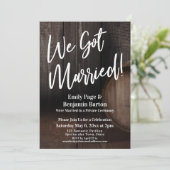 私たち得結婚した!木製素朴バレル披露宴 招待状 (スタンド正面)