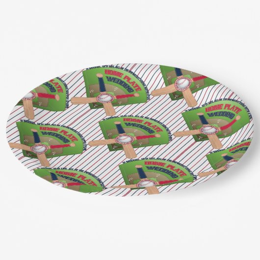 私たち得、ホーム結婚したプレート野球4-紙プレート ペーパープレート (アングル)