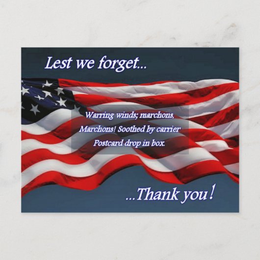 私たち忘れが….ありがとう ポストカード (正面)