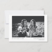 私たち恋しく思はミニマモダンリストのパーソナライズされた写真 カード (正面)